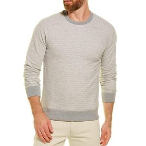 Billy Reid Mens Small Cotton Sweatshirt Crewneck Gray Long Sleeve Pullover